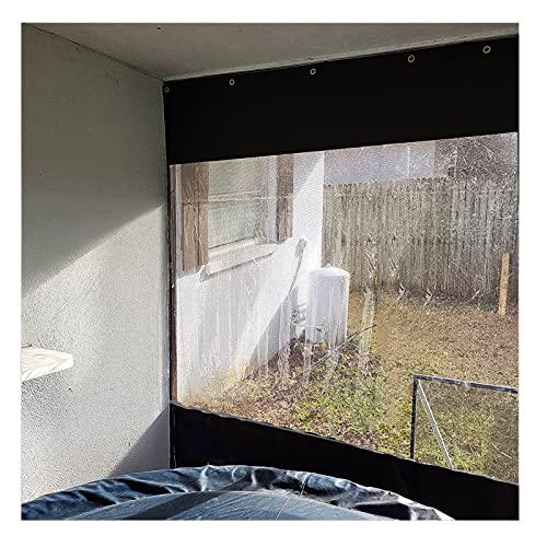 Rideau d'extérieur transparent imperméable et résistant aux intempéries