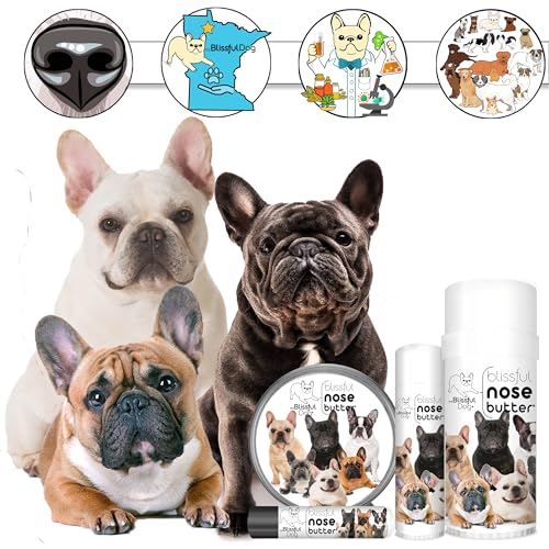Image of The Blissful Dog French Bulldog Nose Butter, Versatile Dog Nose Balm for Dry Nose, Handcrafted Nose Moisturizer, Easy-to-Apply Dog Essentials, Unscented, 0.15 oz.