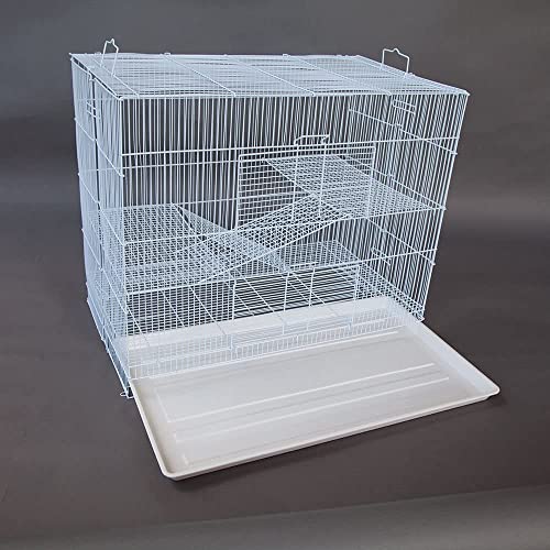 3-Levels Ferret Chinchilla Sugar Glider Rats Animal Cage 24" L X 16" W X 24" H With 3/8-Inch Wire Cross Shelves And Ladders #TOP5