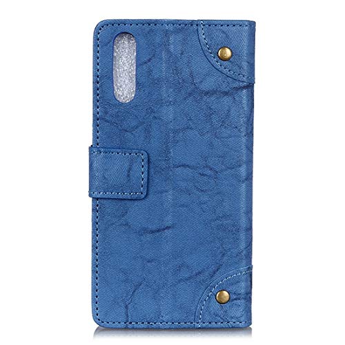 Capook – Capa de couro para Galaxy A90 5G com fivela de cobre retrô com textura de cavalo selvagem,