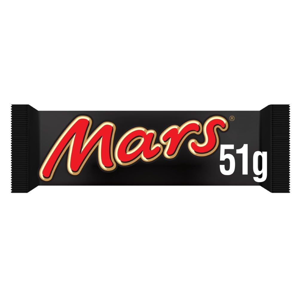MARS - Barres Chocolat au Lait, Nougat & Caramel - Grand format - 40 barres chocolatées individuelles de 51g