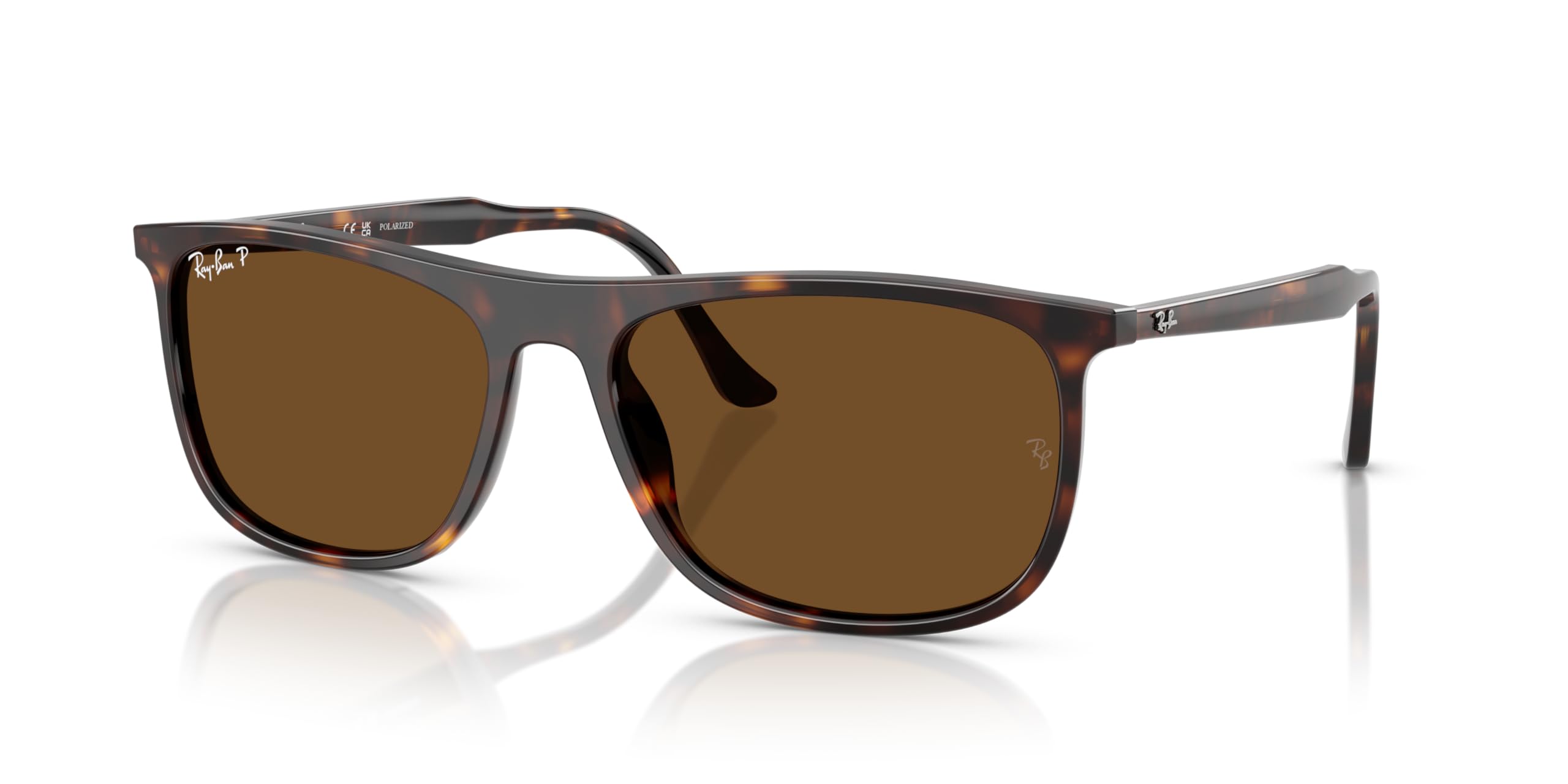 Ray-Ban Unisex Sunglasses Havana Frame Brown Polar Lenses 61MM