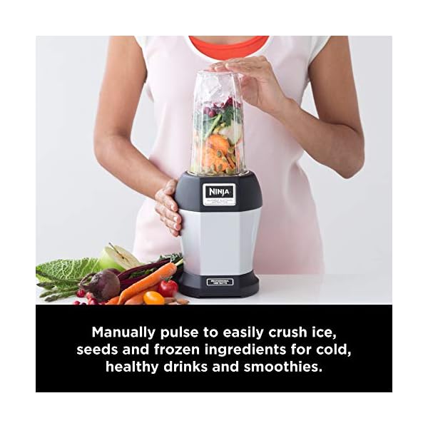 Ninja BL450C, Nutri Pro Personal Blender For Juices, Shakes & Smoothies, 18 and 24 Oz cups, Black/Silver, 900W (Canadian Version) - Image 7