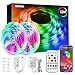 Tiras LED 12M RGB 5050 Música, TOPYIYI Bluetooth Luces de Tiras LED, luces led habitacion Controladas por APP, IR Control Remoto y Controlador, 16 Milliones de Colores, Modo de Horario para Hogar, Bar