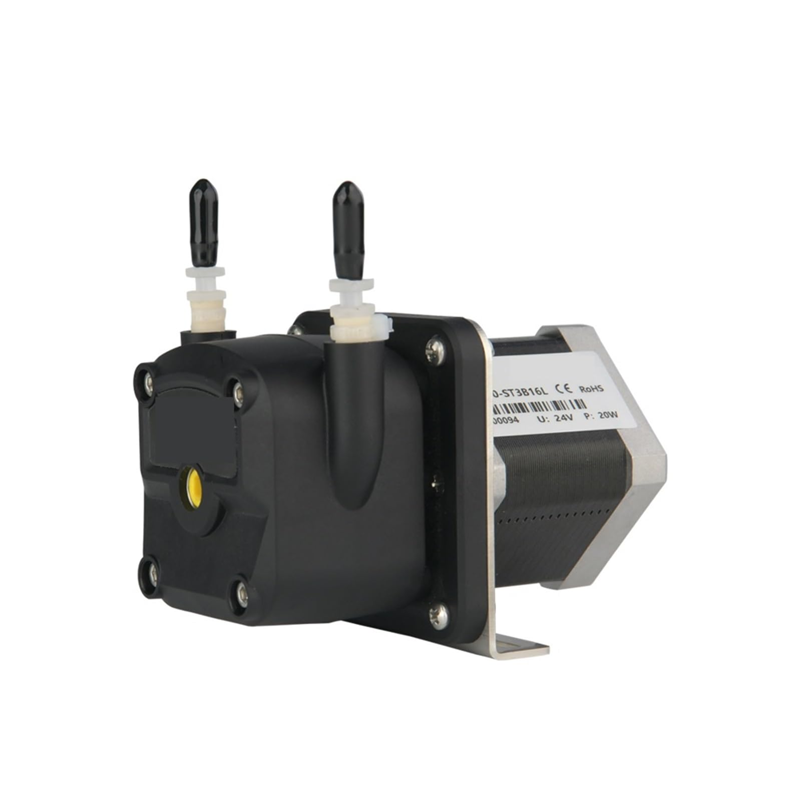 CUDTAPI - 200ml/min KPHM200 Peristaltic Pump 24V Stepper Motor Self-priming Low Flow L/Straight Plate Adjustable Liquid Paste Filling Machine(KPHM200-B16)