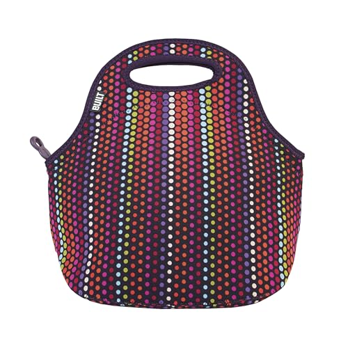 BUILT Gourmet Getaway Soft Neoprene Lunch Tote, Lightweight, Insulated, and Reusable, One Size, Micro Dots