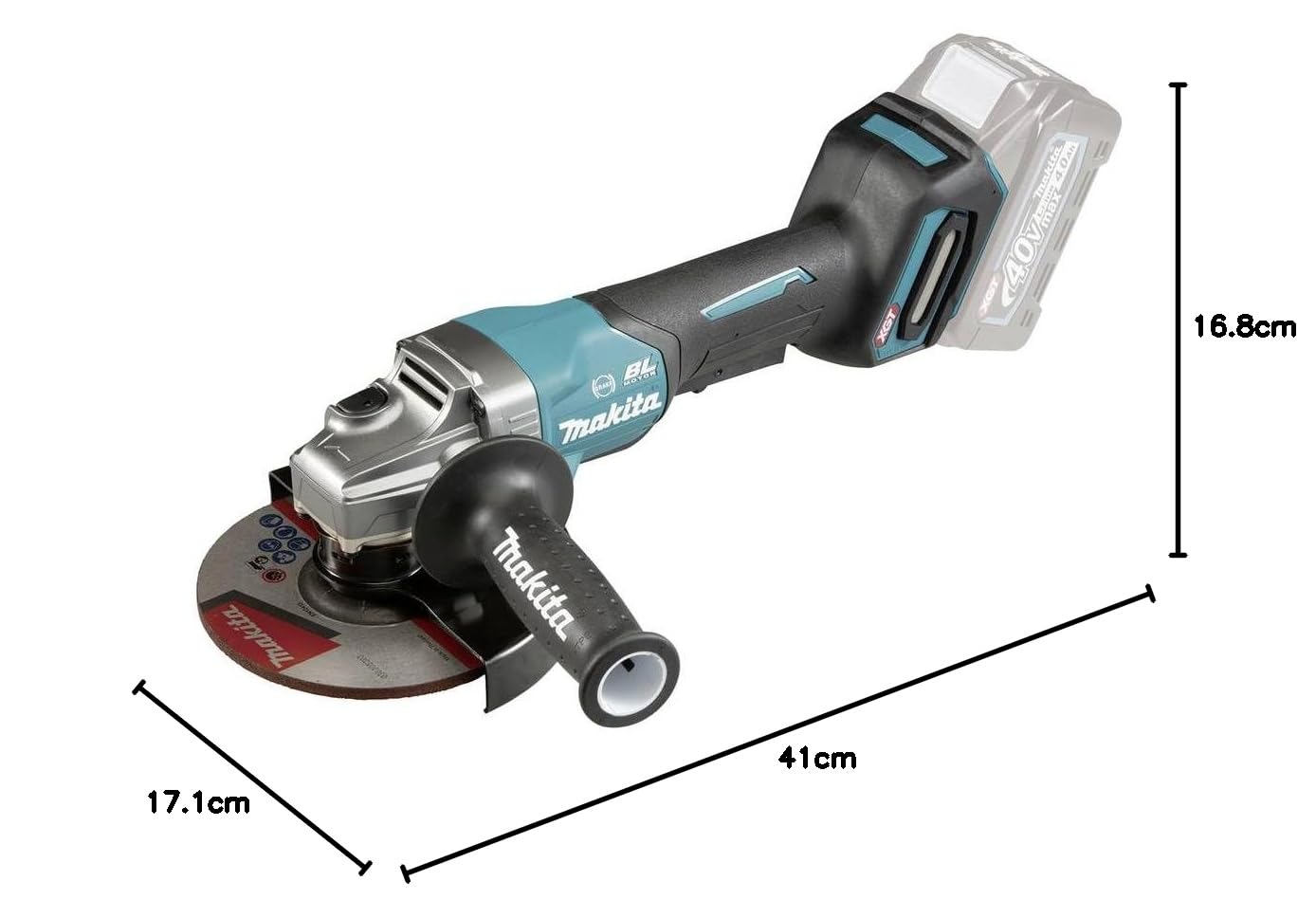Miniamoladora BL 40Vmax XGT 150mm Palanca AFT marca Makita