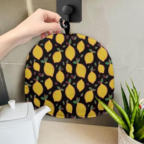 Image of Lemon Teapot Cover Tea Cozy for Teapot Insulated Kitchen Accessory Tea Pot Cozy for Keeping Warm Yellow Home Decor Teapot Cover
