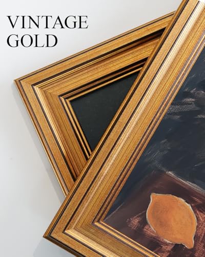 Image of VIYYIEA Vintage Gold Framed Wall Art for Living Room, Swan Canvas Prints Home Decor, Retro Painting Picture, Bedroom Wall Decor Gifts for Friends or Family -【Grace Swan】-(16L x 12W)