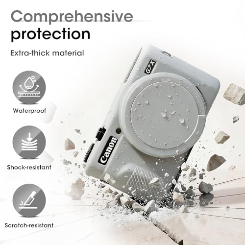 Funda para cámara Canon PowerShot G7 X Mark II gris miniatura 3