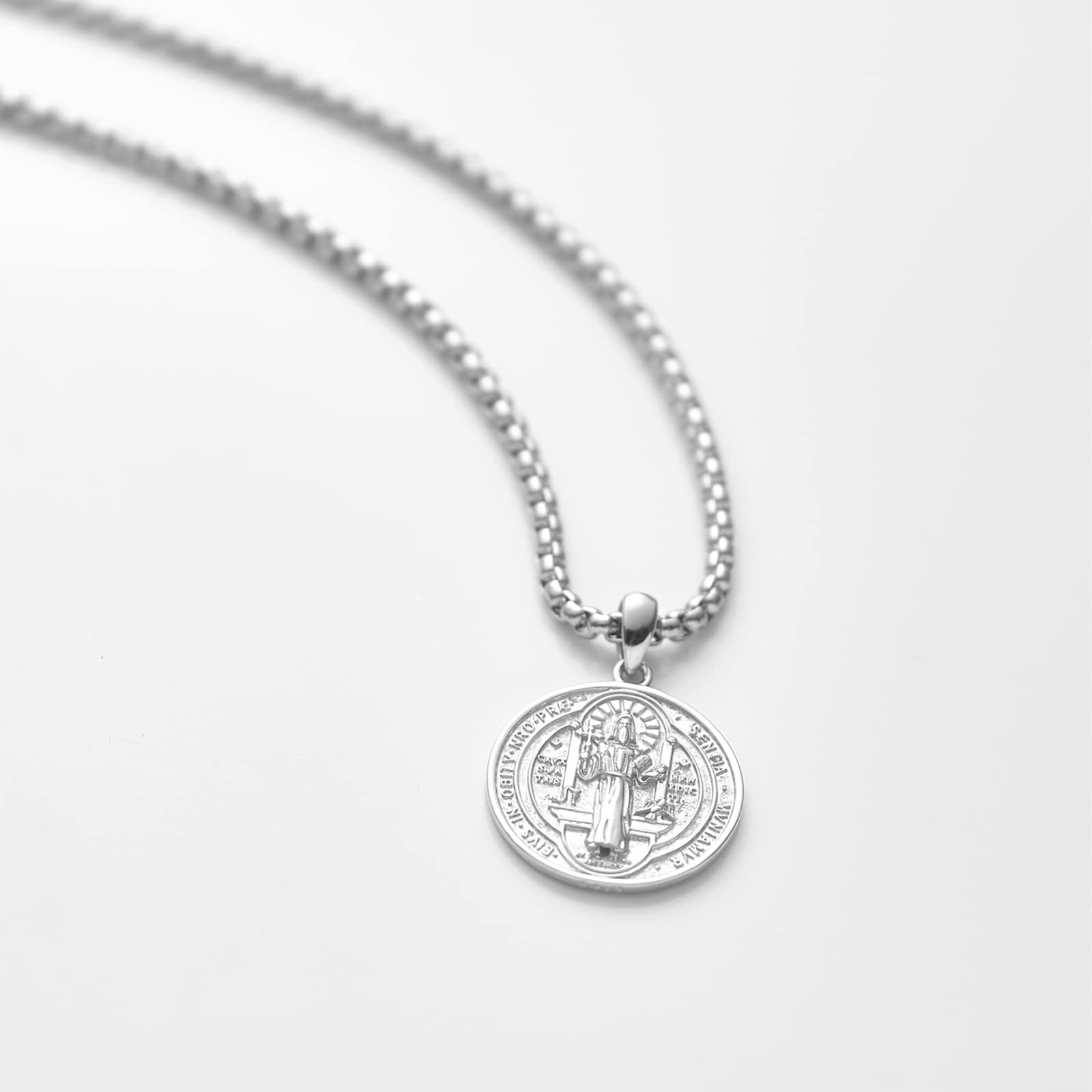 Snapklik.com : DOTBJ 925 Sterling Silver St Benedict Medal Necklace For ...