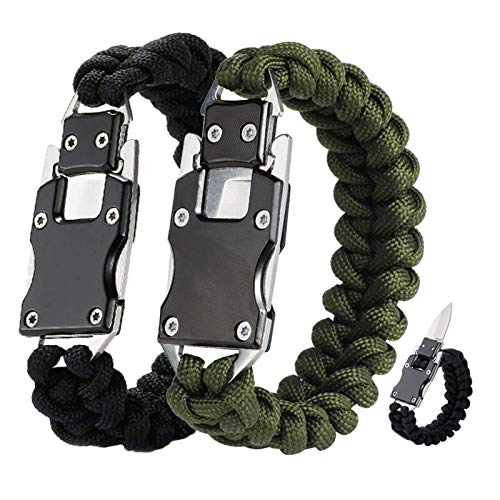 Paracord Knife Bracelet Survival Cord Bracelets, Emergency Tactical EDC Paracord Bracelet,Survival Gear...