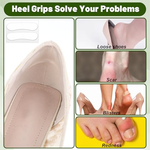Image of 34 Pcs Shoe Strap Silicone Grip High Heel Sandals Gel Protector Strips Anti Slip Cushion Inserts Pad Sling Backs Foot Support Sticker for Sports Sneakers Women Men