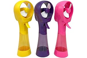3 Pack Elite Battery Powered Handheld Water Misting Fans for Personal Outdoor...