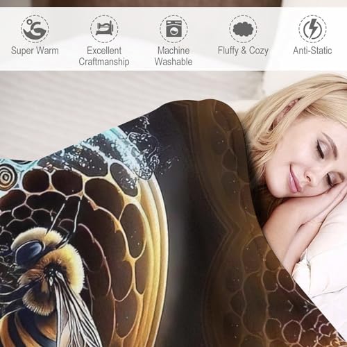 Manta de picnic y sofá con estampado de abeja para tardes acogedoras 6