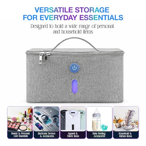 Image of Brookstone UV Light Bag, Portable Sterilizing Bag for Everyday Items, Including Smart Phones, Masks and Small Gadgets, Quick Sterilization