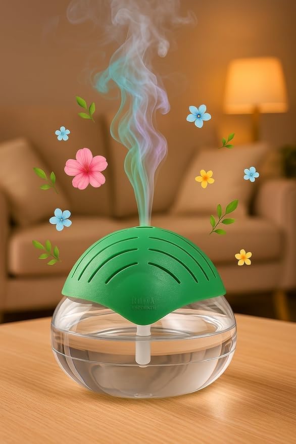 Image of Portable 3-in-1 Air Purifier, Aroma Diffuser & Air Humidifier with 1.5L Water Tank - Electric Revitalizer for Fresh Air & Fragrance at Home, Office, Bedroom & Spa (Green)