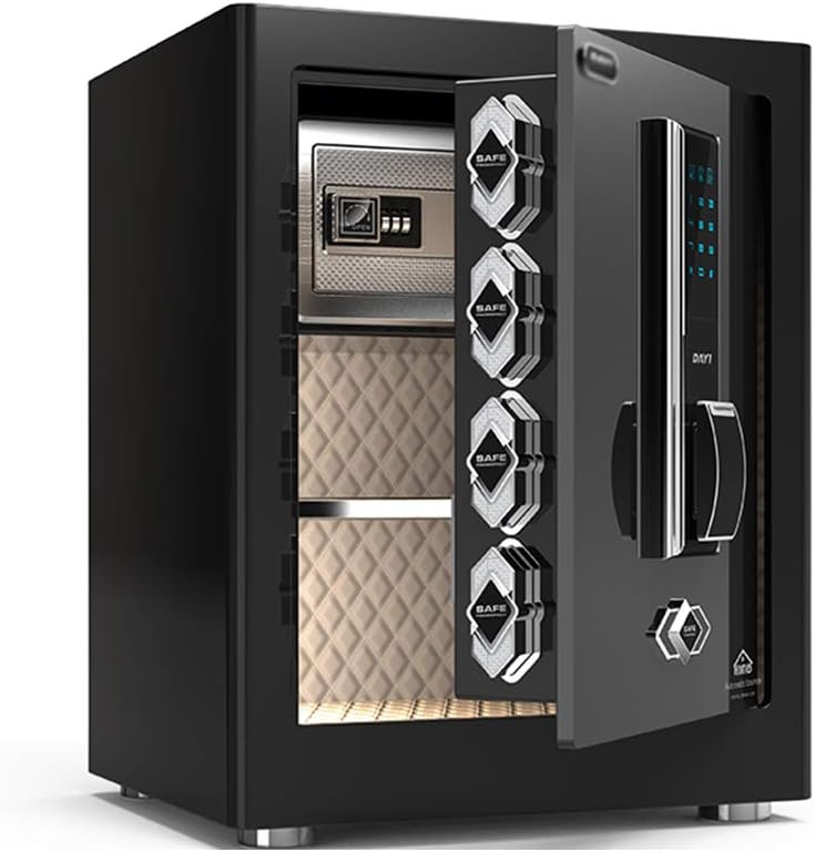 Security SafesElectronic Password Security Safes Large Capacity Fireproof Deposit Box for Company Residential Office Hotel Jewelry Cash Use Storage Cabinet (Color:style1)