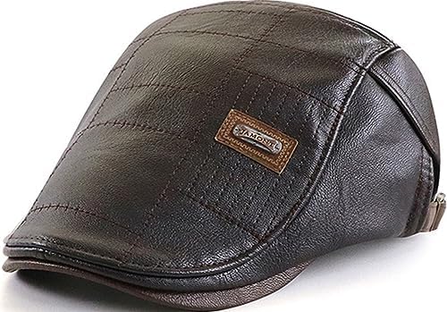 Cappello Piatto Uomo In Pelle PU - Stile Gatsby, Regolabile, Tinta Unita, Taglia Unica - Foto 8