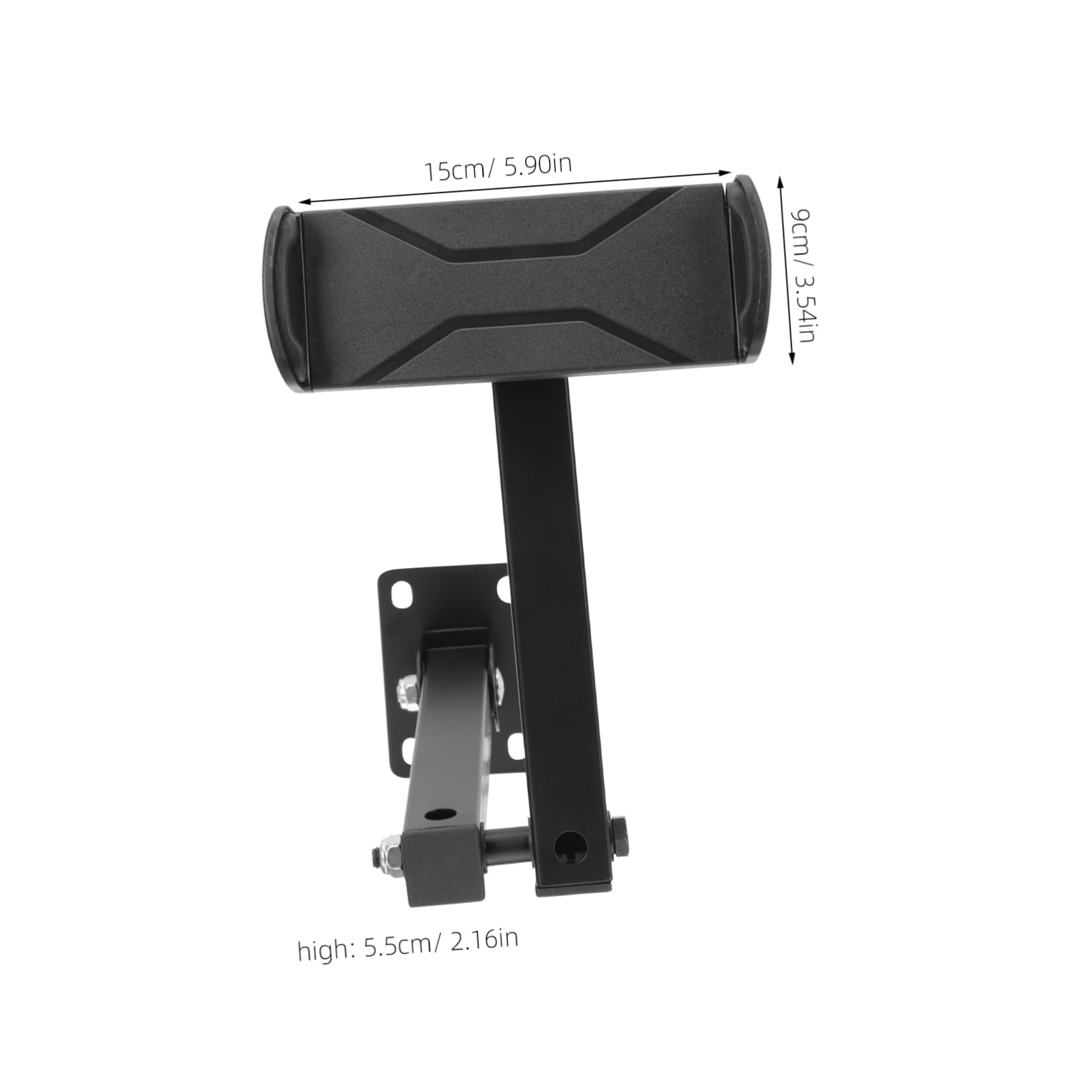 Supporto da Parete per Telefono Bracci Regolabili in Lega di Alluminio | Clip Robusta, Sfere Rotanti, Colore Nero, per Webcam e Libri in Camera da Letto