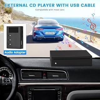 Interfaccia USB 2.0 Autoradio CD/Dvd Dish Box Player Stereo Esterno per Auto con Telecomando,per Interfaccia Stereo Connessione USB Lettore di Navigazione GPS,Auto/Computer Portatile,Plug and Play