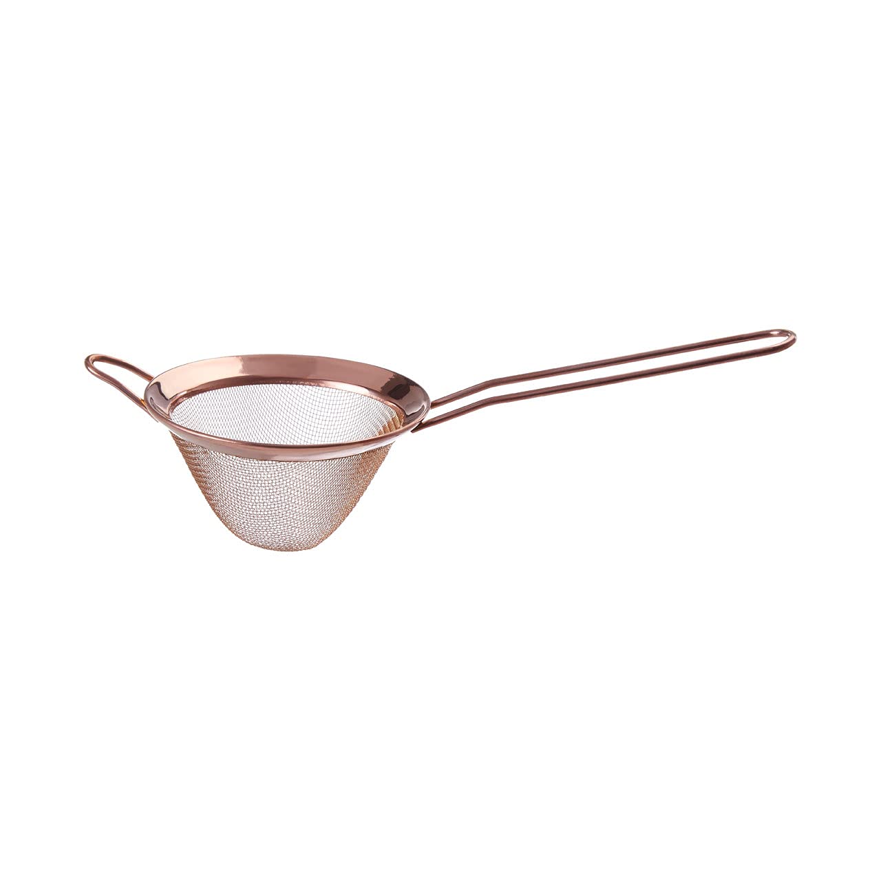 Premier Housewares Rose Gold Finish Pointed Sieve Tea Strainer Sieve Fine Mesh Kitchen Flour Metal 10 x 8 x 24