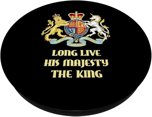 Miniatura 2 de British Royal Coat of Arms Long Live His Majesty the King PopSockets Swappable PopGrip