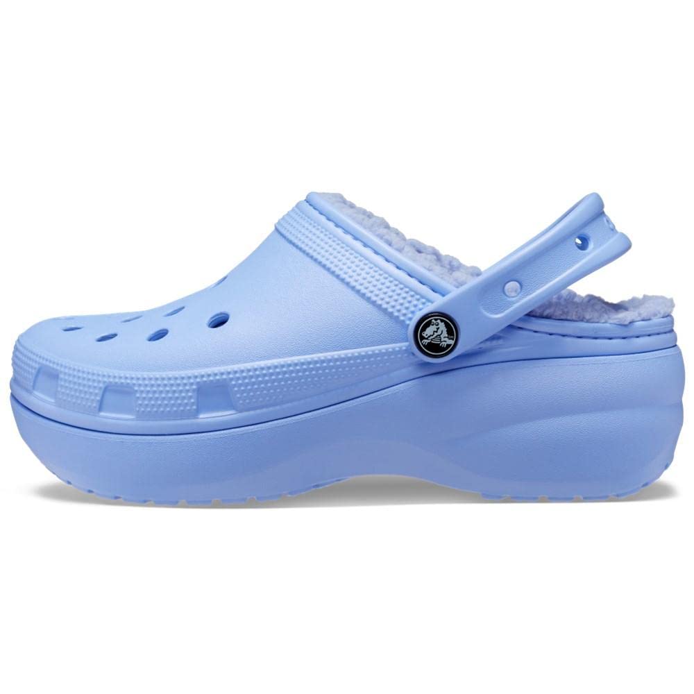 Crocs Zuecos clásicos Forrados con Plataforma W, Obstrucción Mujer, Moon Jelly, 39 EU