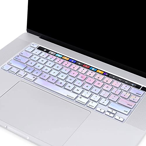 Mosiso Keyboard Cover Silicone Skin Compatible With Macbook Pro 13 Inch M2 2023, 2022, 2021 2020 M1 A2338 A2289 A2251 & Compatible With Macbook Pro 16 Inch 2020 2019 A2141 Touch Id, Colorful Clouds #TOP5