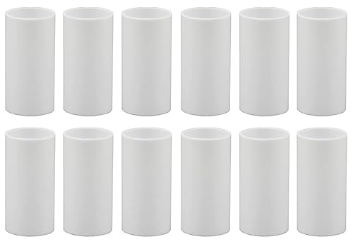 Creative Hobbies® Fundas de plástico blanco de 1.75 pulgadas para candelabros de 1.75 pulgadas, base de candelabro de 1.75 pulgadas, juego de 12