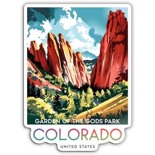 Garden of The Gods Colorado Magnet Decal Outdoor Explorer Reusable Magnetic Sign Sticker for Fridge Car Bumper Cabinet Locker 5,5in