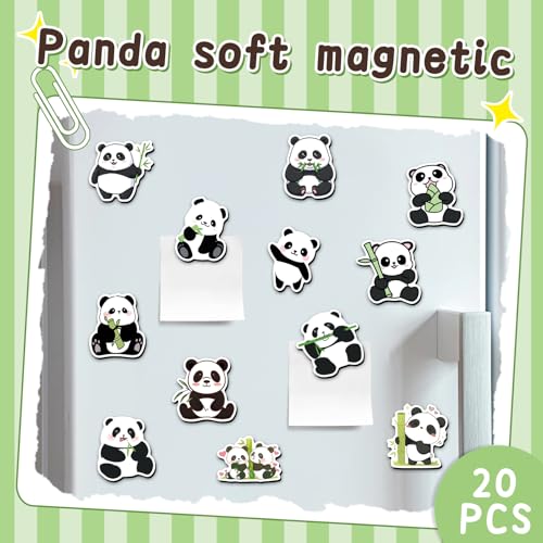 20 imanes decorativos para nevera con diseño de panda miniatura 2