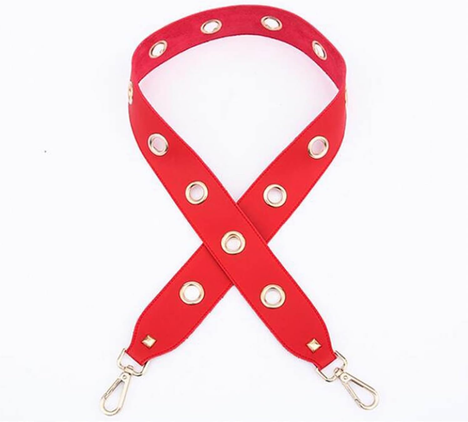 財布のストラップの交換 レザーリベットバッグストラップ女性ショルダークロスボディバッグベルトソリッドワイドストラップバッグパートアク