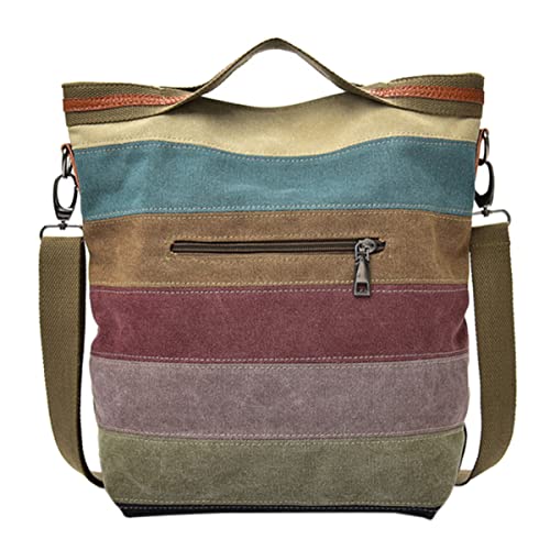 Sac à bandoulière multi-couches en toile robuste avec compartiments de rangement portables