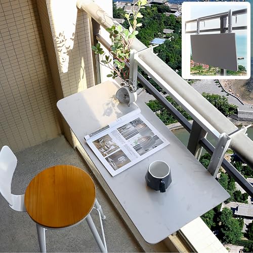 Table de balcon pour balustrade pliable pour optimiser les petits espaces - 2