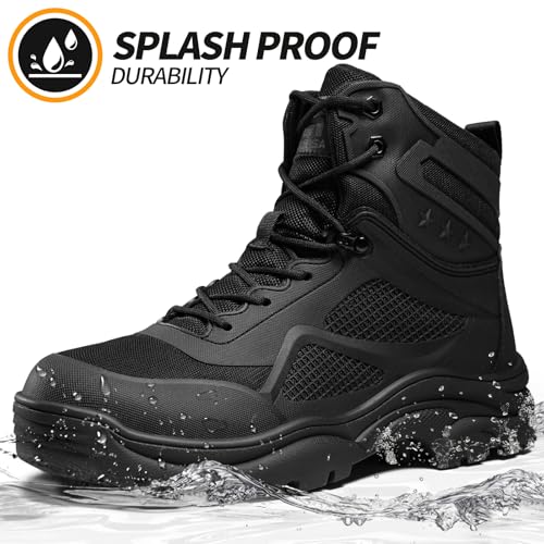 Steel Toe Boots for Men Work Boots for Men Breathable High Top Work Shoes Lightweight Indestructible Safety Shoes Industry Construction Safety Footwear4