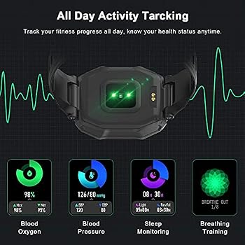 KOSPET Smart Watches for Men 3ATM Waterproof Fitness Tracker, Blood  Pressure/Blood Oxygen Activity Tracker, 1.69\