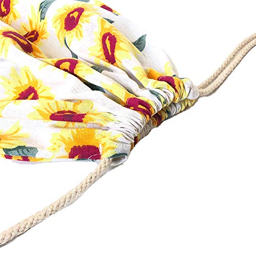 Danuc Gym Sack Bag Drawstring Backpack Sport Bag For Men & Women School Travel Backpack For Teens College Girls Sackpack (Sunflower) #TOP5