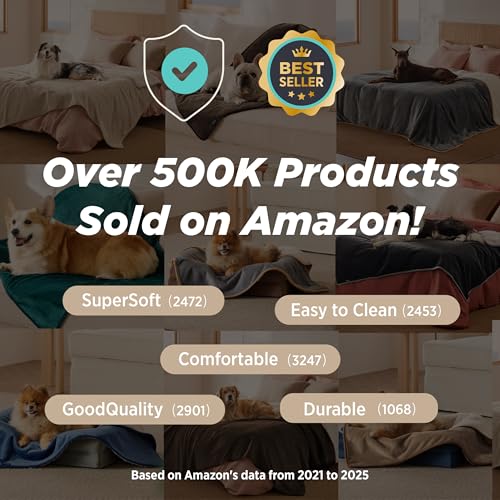 Bedsure Waterproof Dog Blankets for Small Dogs - Small Cat Blanket Washable for Couch Protection, Sherpa Fleece Puppy Blanket, Soft Plush Reversible Throw Furniture Protector, 25"X35", Grey - Image 5