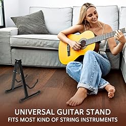 Straame Support universel pour guitare – Cadre en A, robuste, basse, électrique et de voyage – Pieds antidérapants… - Les Beatles, Paul McCartney, John Lennon, RIngo Starr, George Harrison Straame Support universel pour guitare – Cadre en A, robuste, basse, électrique et de voyage – Pieds antidérapants… – Image 5