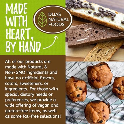 Dijas Natural Food S, Crunchy Fat Free Biscotti Cookie, All Natural Preservative Free Ingredients, Delicious Low Calorie Snack thumb #5