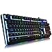 Produktbild Yocktec Semi Mechanical Gaming Tastatur, [UK-Layout] [19 Schlüssel anti-ghost] [Hintergrundbeleuchtung RGB LED anpassbare Beleuchtung] [wasserfest] USB Wired Gaming Tastatur für PC MAC Windows Gamer