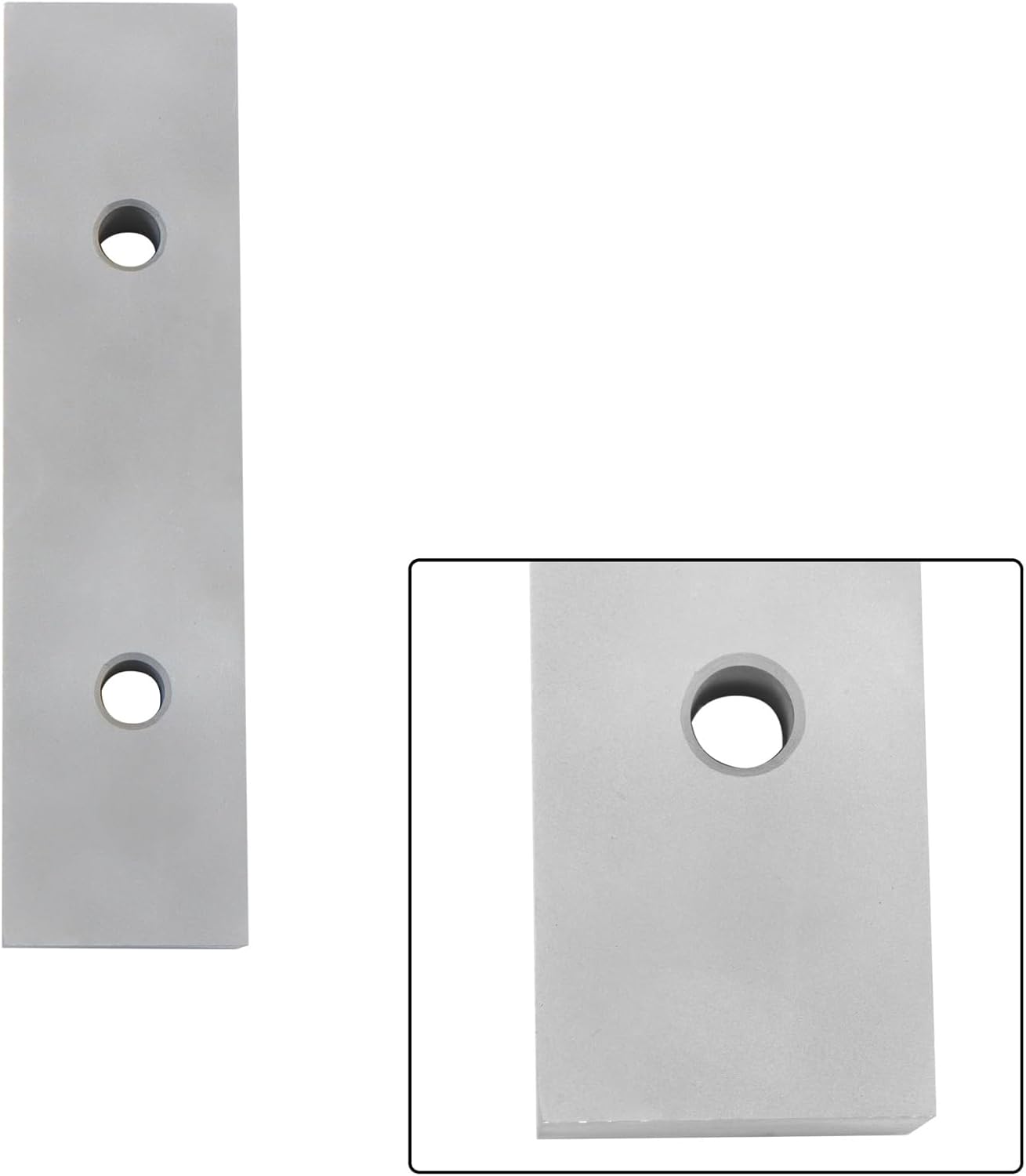 findmall Aluminum Soft Jaws, 8 x 2 x 1.5 Inch, for 6" Vises, Sturdy and Durable, 2 Pieces (1 Set)