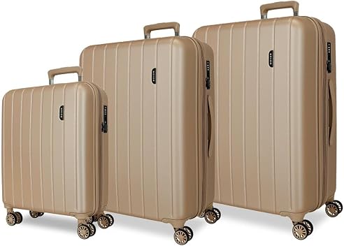MOVOM Suitcase Set, Beige, One Size