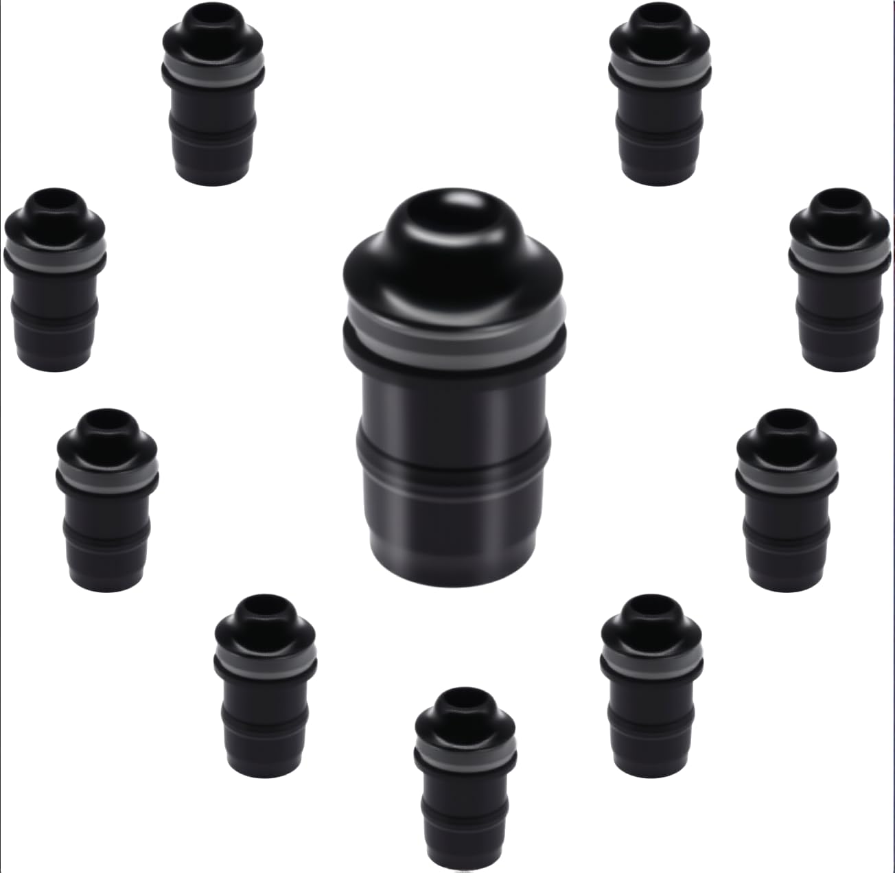 10 PCS M5 Motorcycle Windscreen Bolts Screws Kit,Universal Motorcycle CNC Windshield Windscreen Bolt Screw,Works on OEM or Aftermarket Windshields (Black)