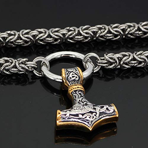 Collier Mjolnir anti-ternissement, l'amulette de Thor en acier durable