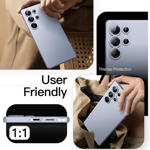 Image of JETech Slim Cover Case for Samsung Galaxy S25 Ultra 5G with Camera Lens Full Protection, Ultra-Thin Lightweight Matte Finish Minimalist Protective Phone Cover (Titanium Silverblue)