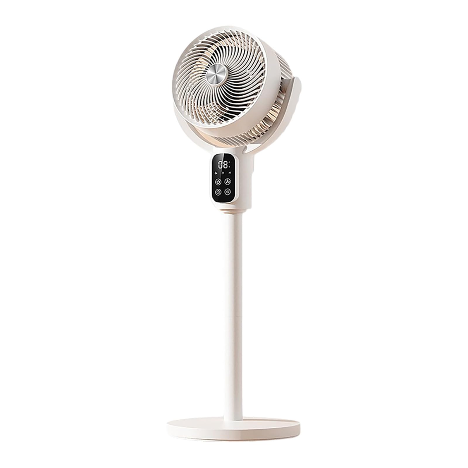 Ventilatore USB portatile in piedi regolabile in altezza circolazione dell'aria silenziosa per casa, camera da letto, scrivania, spazio di lavoro con testa oscillante, impostazioni di velocità