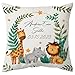Hyturtle Personalized Girls Boys Nursery Throw Pillow (Insert Included) Gifts - Nursery Cushion - New Baby Gift - Baby Shower Pillow - Cute Animals Custom Name Sofa Couch Cushion Home Decor Pillow