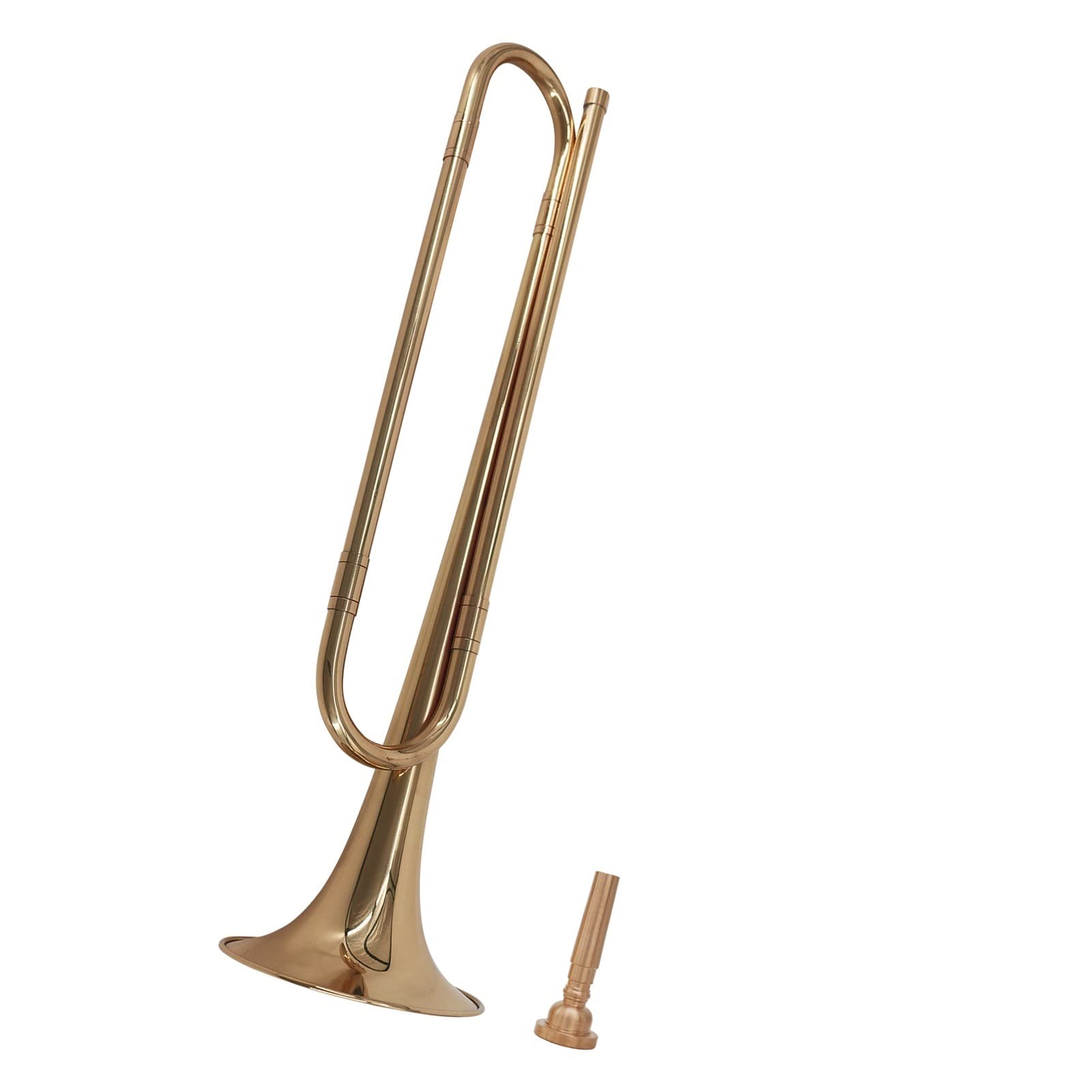 Złoto B Płaska Trąbka Wywoławcza/C Trąbka Instrumenty Mosiężne Z Ustnikiem Do Zespołu Szkolnego Bugle Call Trąbka (Color : B Flat)